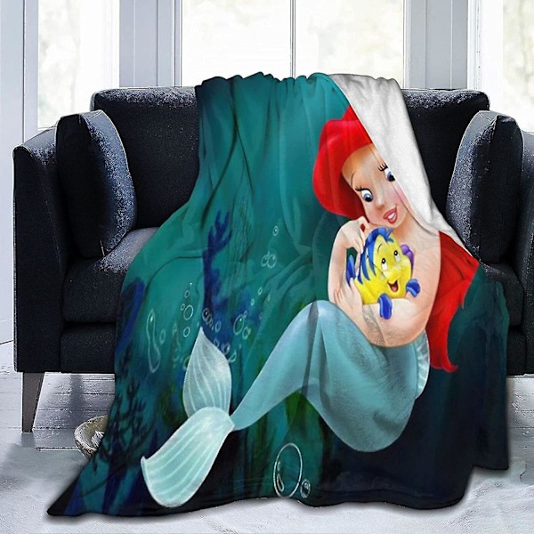 Prinsesse Ariel tæppe sofa tæppe sovetæppe uldblanding kontorsjal aircondition tæppe flere størrelser til voksne børn teenagere fantastisk søvn 60x50in 150x125cm