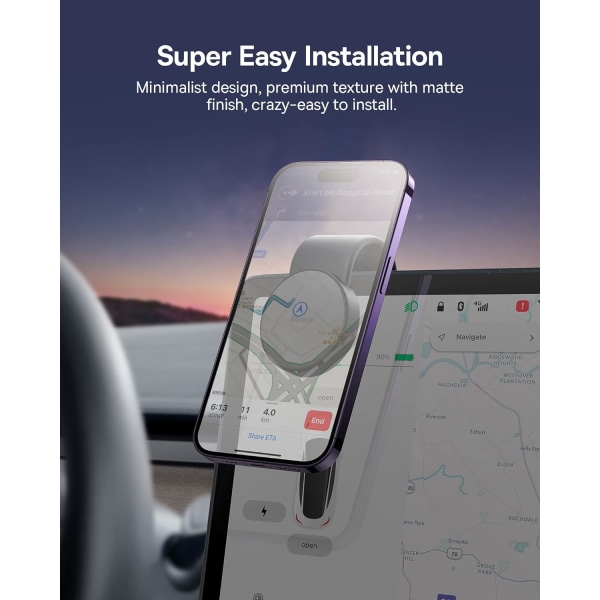 för Magsafe Car Mount, Magnetic Car Phone Holder, Magsafe Car Dash Mount kompatibel med iPhone 14 13 12 Pro Plus Max Mini