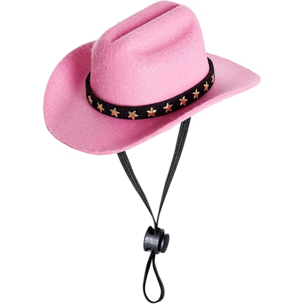 Pet Cowboy Costume Cosplay Cap Halloween Costumes for Dogs Cat Pet Party Decoration Mini Cowboy Hat (Pink, Small)