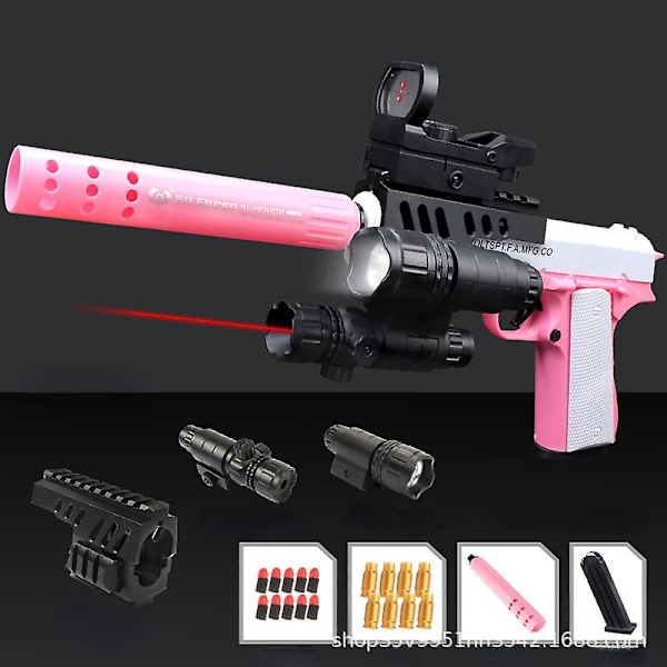 Taktisk versjon Shell Eject 1911 Soft Bullet Gun Toy Pistol Soft Egg Launcher Toy Pistol pink