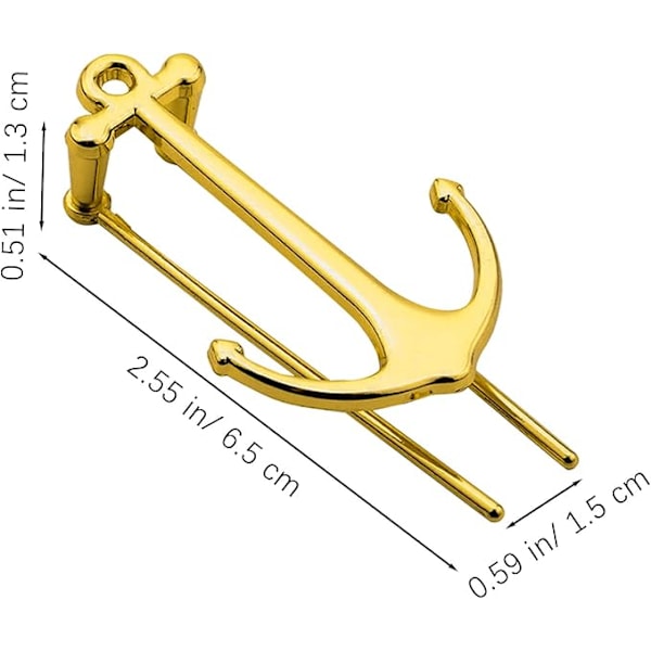 2-delt bogmærke - guldankerformede metalbogmærker, Crea