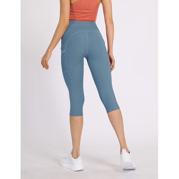 Dames High Waist Dobbelt Lomme Leggings. Mavekontrol XXXL