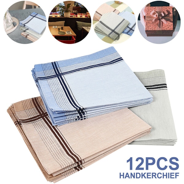 12X handkerchiefs unisex handkerchiefs fabric 100% cotton