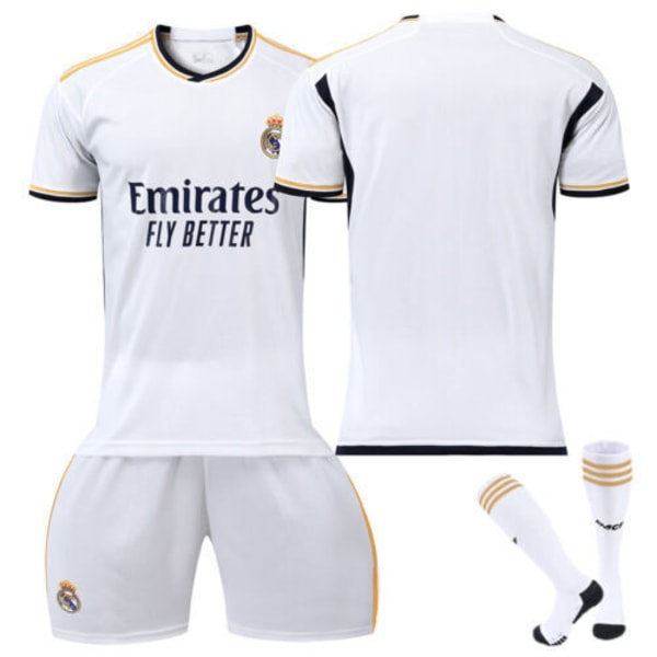 23-24 Kids Kits Training Suits Short shirt+shorts+sock sports set real madrid 23/24 home kit #blank