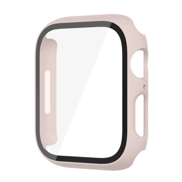 Glass+ Cover för Apple Watch case 9 8 7 6 SE 5 iWatch Tillbehör Skärmskydd Apple Watch Series 45mm 41mm 44mm 40mm 42mm 38mm rosa sand pink sand 45mm series 7 8 9