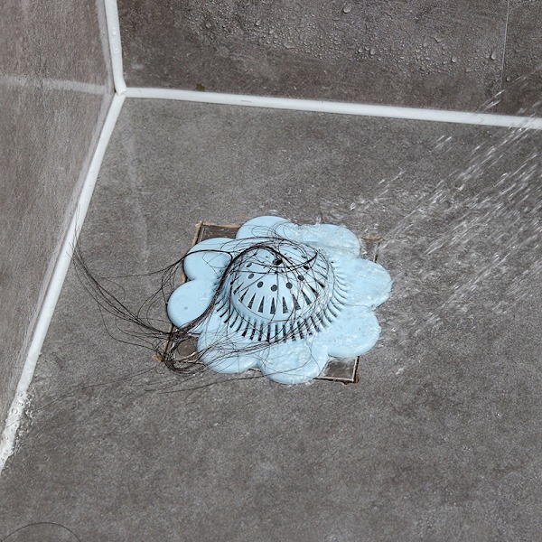 Wash Basin Drain Cover Silicone Flower Shape Drain Hair Catcher Strainer Cord Reusable Drain Anti-clogging Sink Blanket