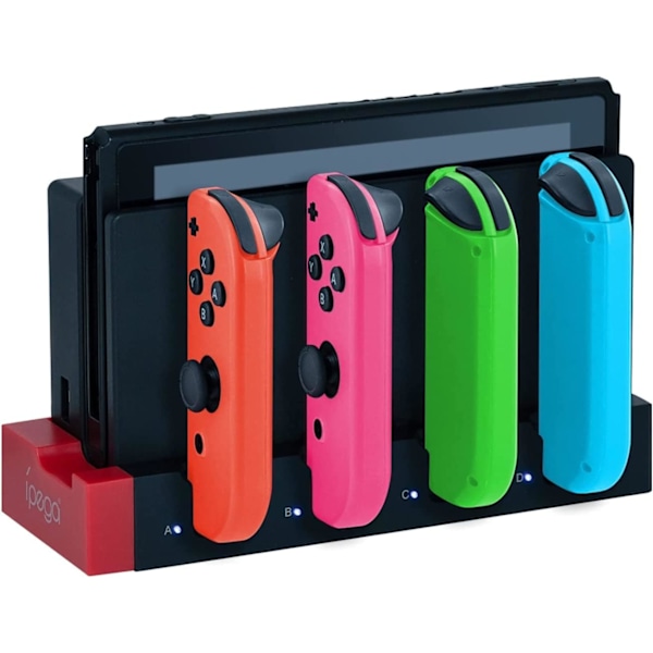 Switch 4 i 1 Joy-Con ladestasjon, for NS Switch Controller lader