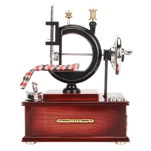 Retro music box Vintage sewing machine music box Decorative plastic music box for birthday Christmas