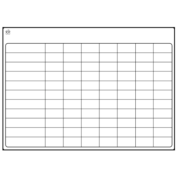 ST Køleskabsmagneter Whiteboard, A3 Ugeplanlægger, Hvid