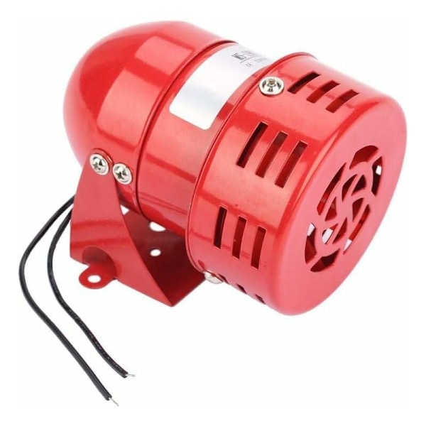 Summer Siren 220V 120DB Høy Effekt Mini Rød Metall Motor Alarm Industriell Støy Tyverivakt MS 190