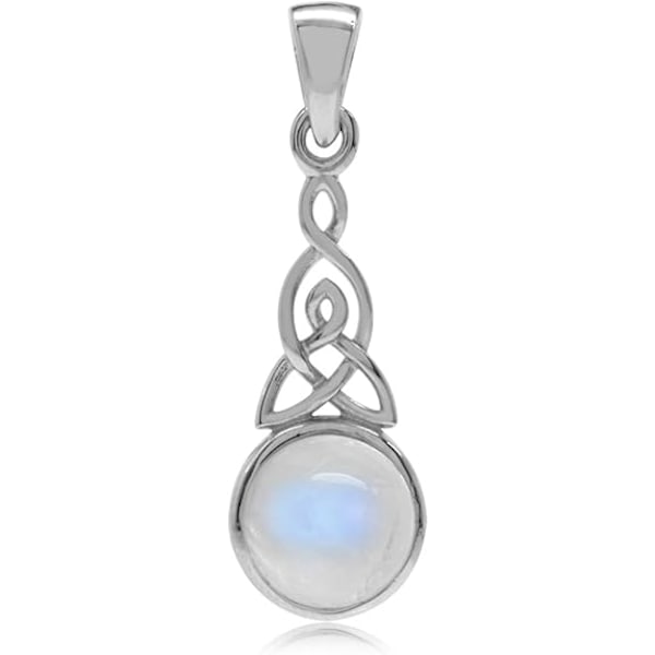 Celtic knot pendant in zinc alloy and natural moonstone