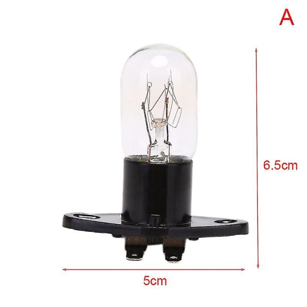 Mikrovågsugn Glödlampa Lampfot Design 230v 20w Ersättning med lamphållare（A）
