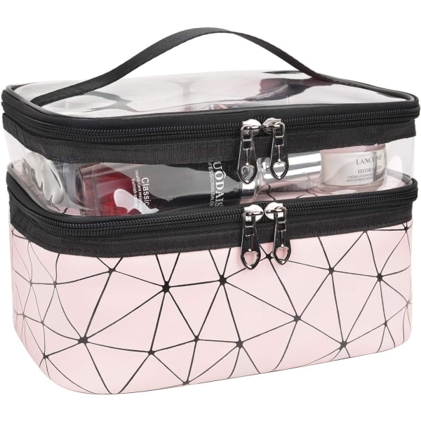 Trousse Cosmétique Double - Organizer Cosmétique - Rose