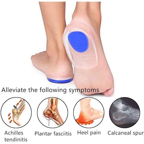 par Gel Hælputer, Sport Silikon Hælbeskyttelse, Gel Hæl In