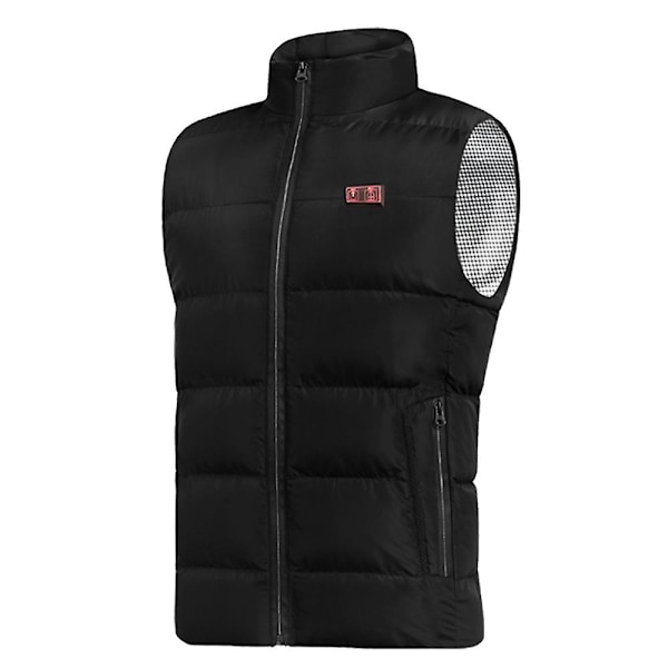 Opvarmet Vest Mænd Kvinder USB Opvarmet Jakke Opvarmning Termisk 4XL 4XL Black