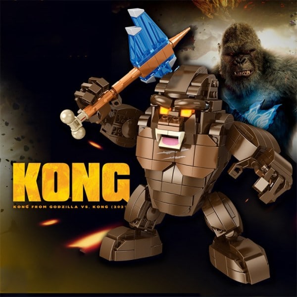 Godzilla vs. King Kong - Episka strider i byggklossformat King Kong 566 delar