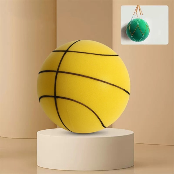 Tyst inomhusbasketträningsboll Lågt ljud för aktiviteter yellow