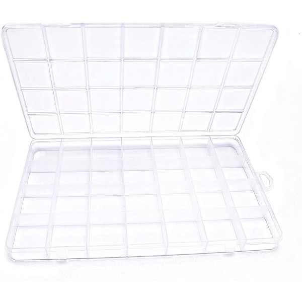 IOOLEEM 28 Grids Plastic Bead Organizer Box, Organizer Container Storage Box, Dividers for bead arts and crafts.