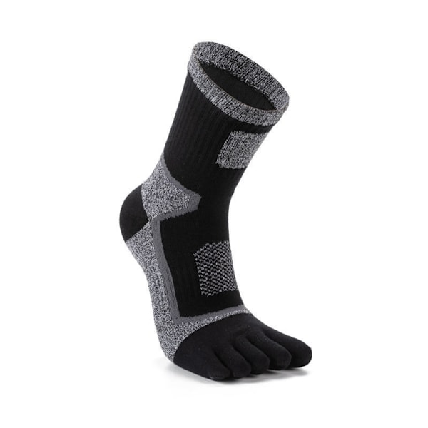 Men's Durable Toe Socks Pure Cotton Deodorant Sports Toe Socks Sweat Absorbent Breathable Running Toe Socks (3 Pairs)