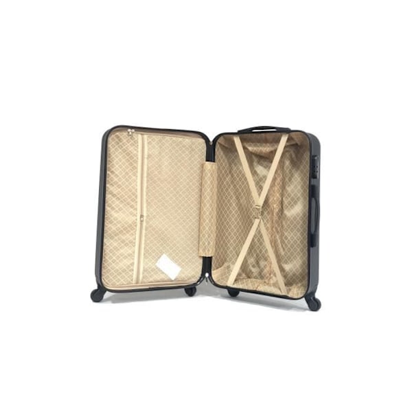 CELIMS FRANCE - Mellem Urban Kuffert 65cm | Robust ABS | 4 hjul 360° | Indbygget lås | Sort Svart