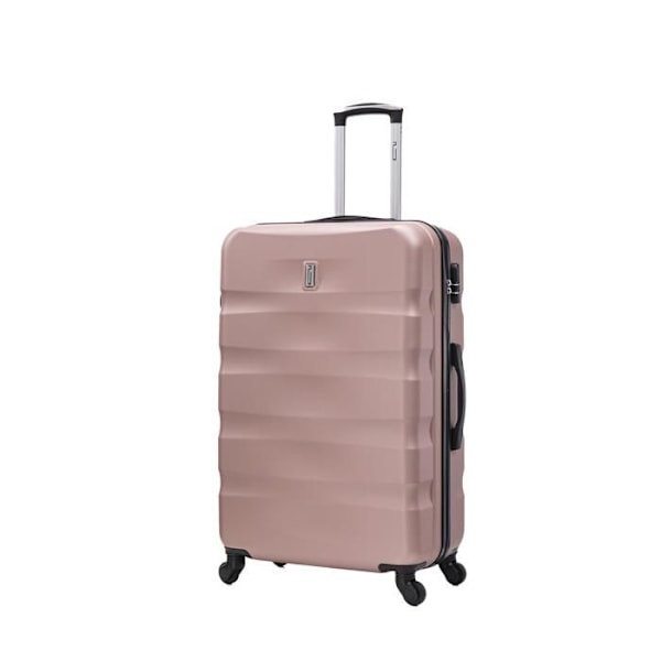 CELIMS - Stor resväska 75cm | Robust ABS | 4 360° hjul | Integrerat lås | Elegant och funktionell design | Rose guld Rosa