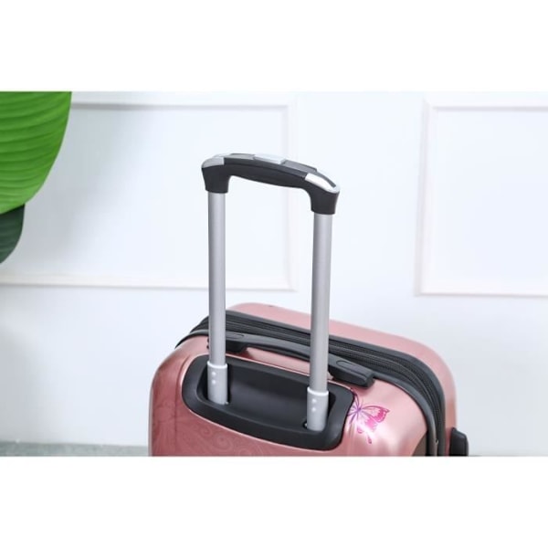 CELIMS FRANCE - Mellem Kuffert 65cm | Weekend Kuffert | Kuffert i Polycarbonat | Indbygget TSA Lås | Roséguld Rosa