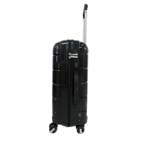CELIMS FRANCE - Mellanstor resväska i polypropylen | Bagage storlek 65cm | TSA | Mellanstor resväska i polypropylen | Svart Svart