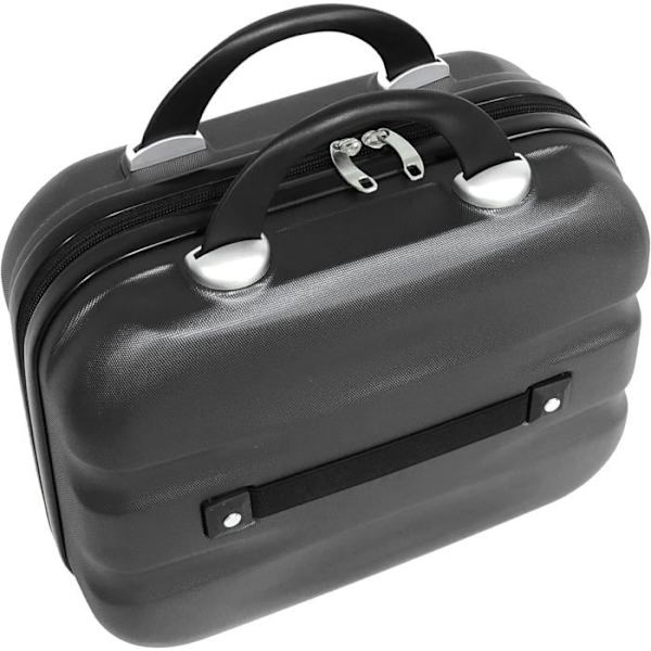 CELIMS - Stor resväska med sminkväska/necessär 35cm | Håll storlek 23kg 75cm | Integrerat lås | ABS | Svart Svart