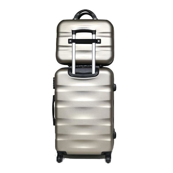 CELIMS - Medium Weekend matkalaukkusetti, jossa vanity / hygienialaukku 35cm | Pitokoko 20kg 65cm | Samppanja Champagne