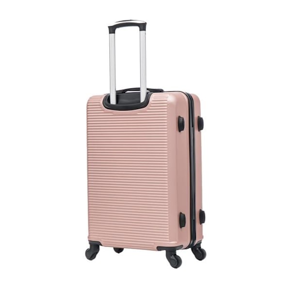 Sæt af Kufferter 5 Stykker - CELIMS - ABS - Roséguld - 4 Drejelige Hjul - Indbygget Lås Rosa