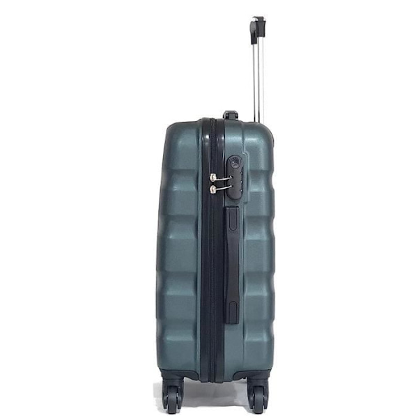 CELIMS RANSKA - Easyjetin 55x35x25 matkakärry Aerowave-meikkipussilla | Matkakärry 55cm | ABS | Integroitu lukko | Vihreä Mörkgrön