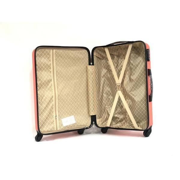 CELIMS - Medium Weekend Matkalaukku Setti Vanity / Toalettilaukku 35cm Jäykkä ja kevyt | Pitokoko 20kg 65cm | Oranssi Orange