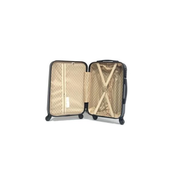 CELIMS RANSKA - Matkalaukku 55x35x25 mukana vanity-laukku | Matkalaukku 55cm | ABS | Sisäinen lukko | Musta Svart