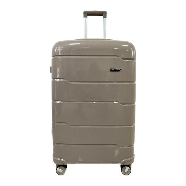 CELIMS RANSKA - Suuri matkalaukku 75cm | Lautakappi 23kg | Polypropeenimatkalaukku | Shampanja Champagne