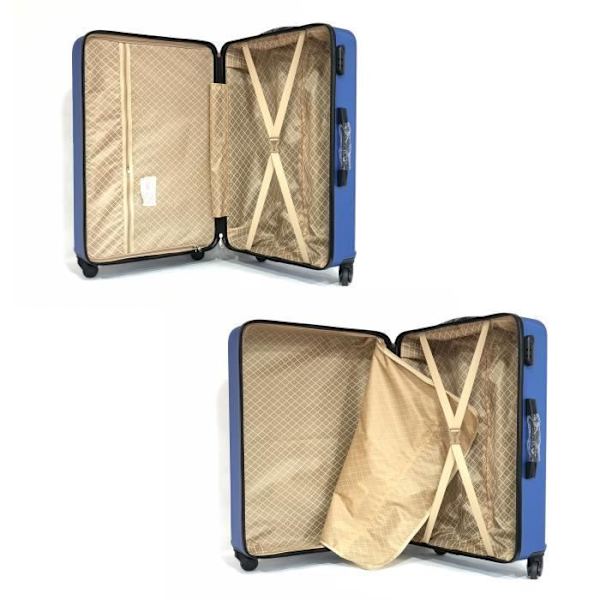 CELIMS FRANCE - Suuri Laukku 75cm Viikonloppu | Tavaratila 23kg | Integroitu Lukko | ABS | Sininen Blå