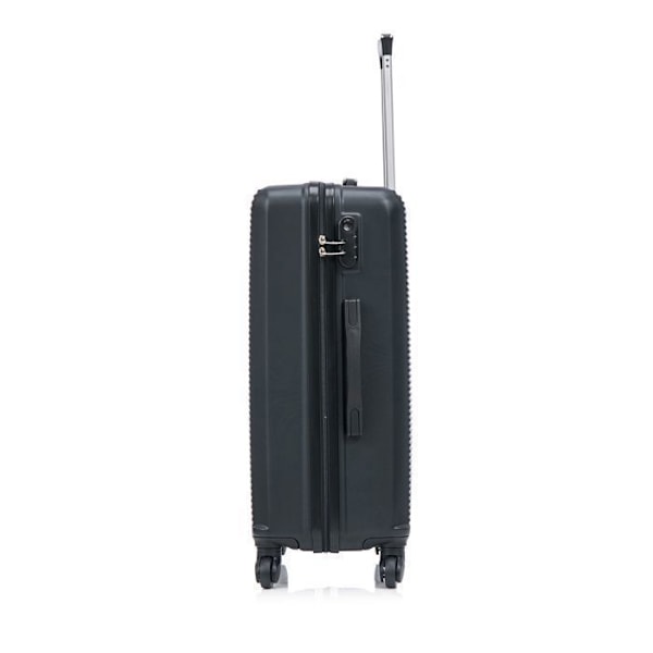 CELIMS FRANKRIG - Weekend Kabine Kuffert 55x35x25 | EasyJet Kabine Kuffert 55cm | ABS Kuffert | Indbygget Lås | Sort Svart