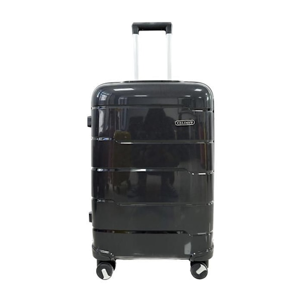 CELIMS FRANCE - Mellanstor resväska i polypropylen | Bagage storlek 65cm | TSA | Mellanstor resväska i polypropylen | Svart Svart