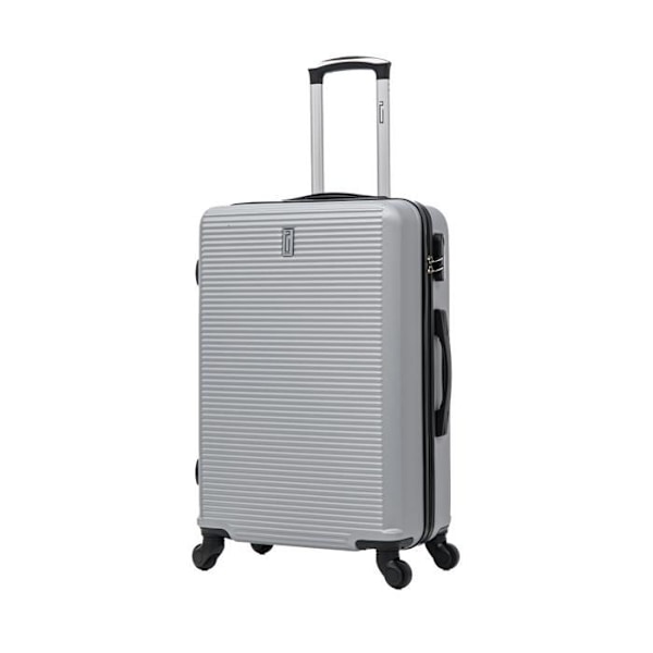 CELIMS FRANCE - Mellanstor Resväska 65cm | Helgresa Väska | ABS | 4 hjul 360° | Inbyggt Lås | Grå Grå
