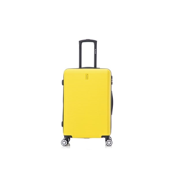 CELIMS FRANCE - Keskikokoinen matkalaukku 65cm | Viikonloppumatkalaukku | ABS | 4 käännettävää pyörää 360° | Integroitu lukko | Keltainen Gul