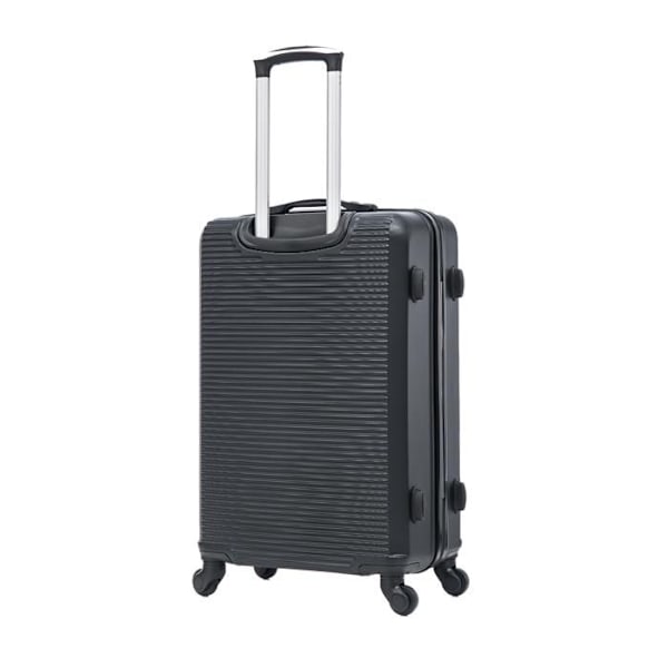 CELIMS FRANKRIG - Stort Kuffert 75cm Weekend | Indtjekket Kuffert 23kg | Indbygget Lås | ABS | Sort Svart
