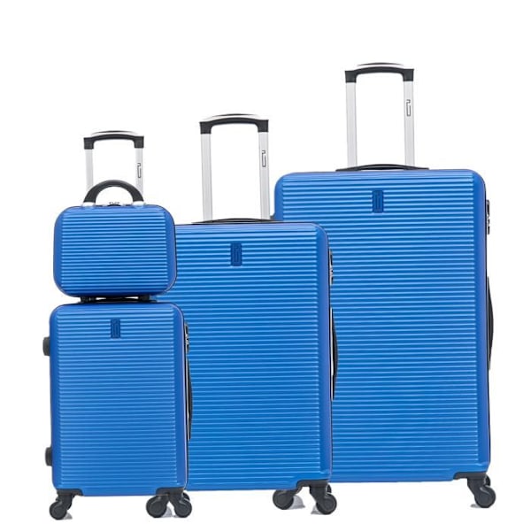 CELIMS FRANCE - 4-delt suitcase set | Suitcase set | Suitcase with vanity | ABS | Blå Blå