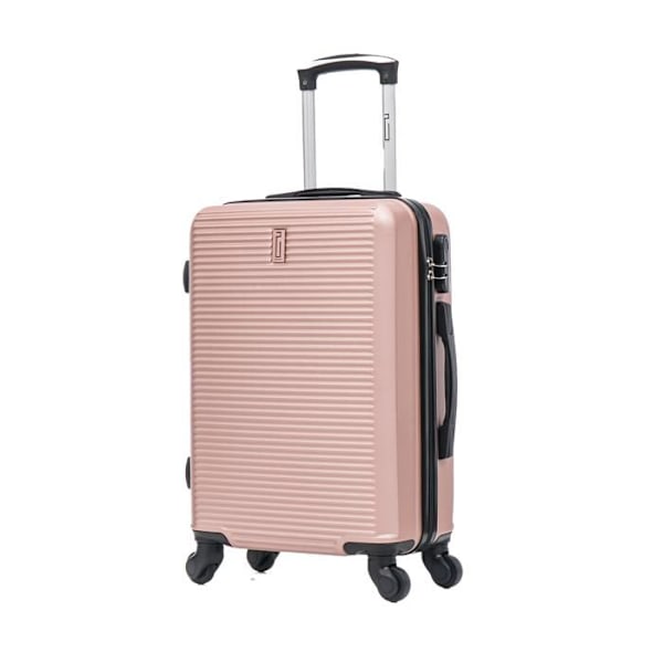 CELIMS FRANCE - Håndbagage med aftagelige hjul Weekend | Håndbagage 45x36x20 Easyjet | ABS | Let og stiv | Rose Gold Rosa