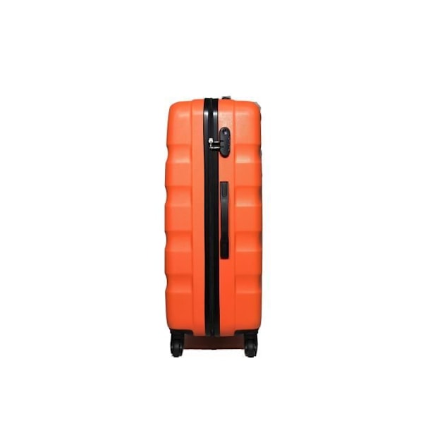 CELIMS - Stor styv resväska med 4 lätta hjul | Håll storlek 23kg 75cm | Integrerat lås | ABS | Orange