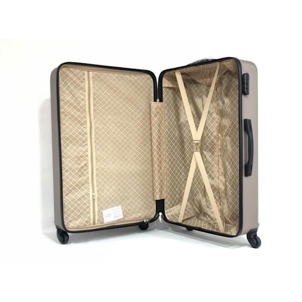 CELIMS RANSKA - Suuri Matkalaukku 75cm Viikonloppu | Matkalaukku 23kg | Integroitu Lukko | ABS | Samppanja Champagne