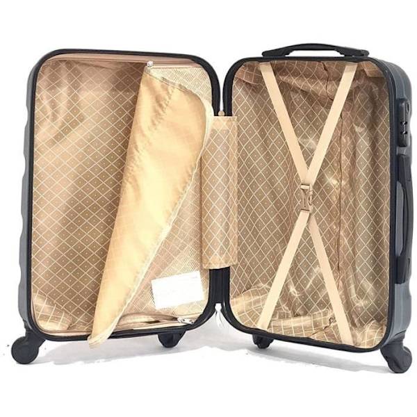 CELIMS RANSKA - Easyjetin 55x35x25 matkakärry Aerowave-meikkipussilla | Matkakärry 55cm | ABS | Integroitu lukko | Vihreä Mörkgrön