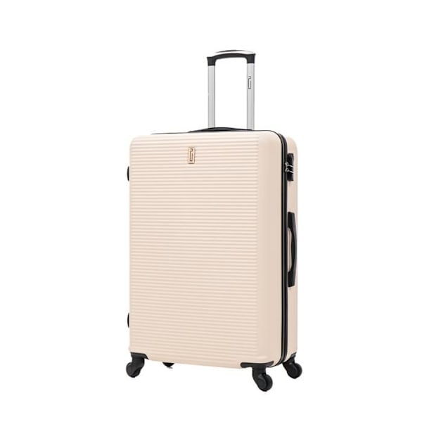 CELIMS FRANCE - Stor Kuffert 75cm Weekend | Indtjekket Kuffert 23kg | Indbygget Lås | ABS | Beige Beige