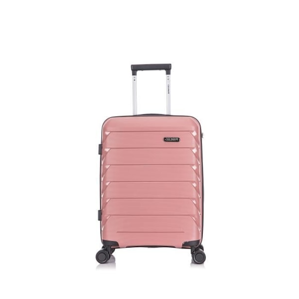 CELIMS - Polypropylene Cabin Suitcase Hyväksytty 100+ lentoyhtiöltä | TSA | Käsimatkatavarat | Polypropeenilaukku | Vaaleanpunainen