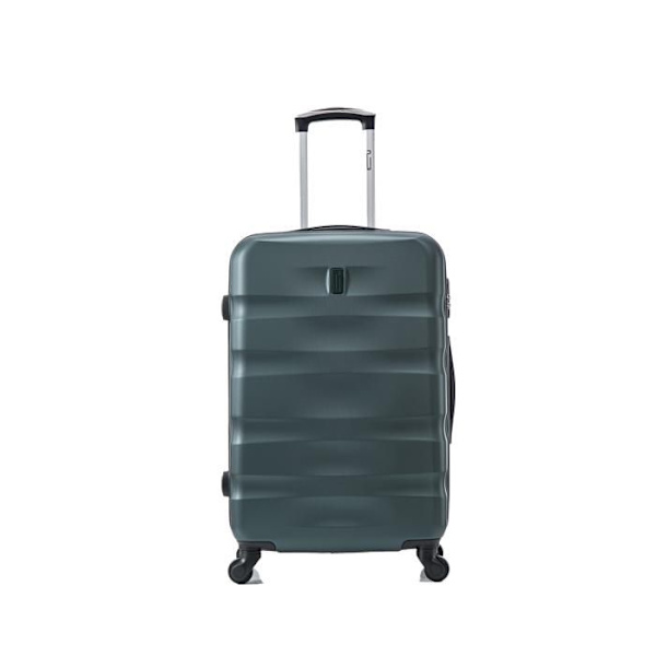 CELIMS FRANCE - Mellanstor väska 65 cm Aerowave | ABS | 4 hjul 360° | Inbyggt lås | Grön Grön