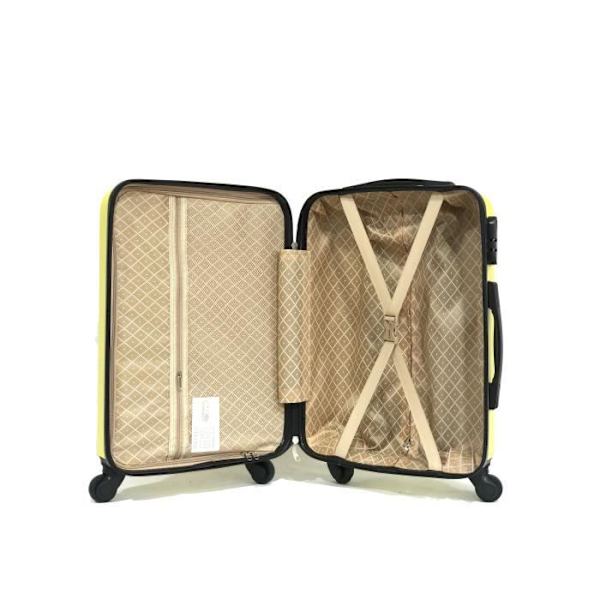 CELIMS - Medium Weekend Matkalaukku Setti Vanity / Toalettilaukku 35cm Jäykkä ja kevyt | Pitokoko 20kg 65cm | Musta