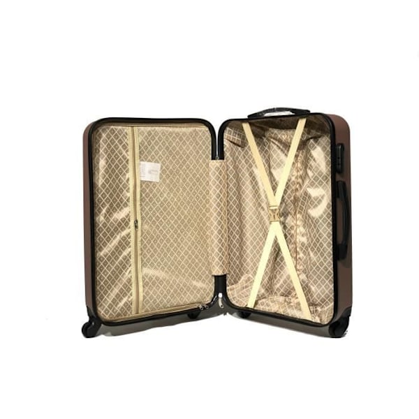 CELIMS FRANCE - Mellem Størrelse Urban Kuffert 65cm | Robust ABS | 4 hjul 360° | Indbygget Lås | Roséguld Rosa